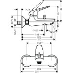 Смеситель для ванны Hansgrohe Novus BM Смеситель для ванны Hansgrohe Novus BM